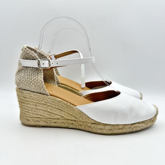 Toni Pons Womens Costa 5 Wedge Heel EU 41 US 10 White Nappa Leather FLAWS - Picture 3 of 14